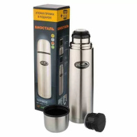 Купить Термос Biostal (1 литр), 2 пробки, стальной арт. NB-1000-2