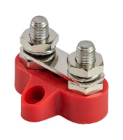 Купить Клемма-штифт двойная с перемычкой, M8, красная (упаковка из 16 шт.) арт. BF413RM8_pkg_16