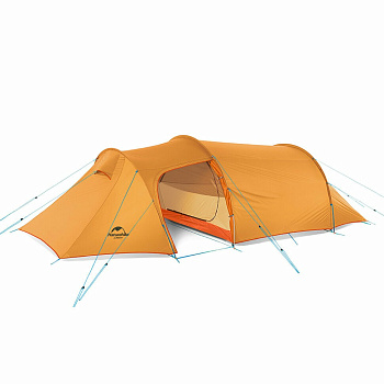 Купить Палатка трехместная Naturehike NH17L001-L с ковриком, оранжевая, 6927595724729 арт. 6927595724729