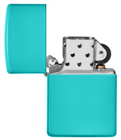 Купить Зажигалка ZIPPO Classic с покрытием Flat Turquoise, латунь/сталь, бирюзовая, глянцевая, 38x13x57 мм арт. 49454