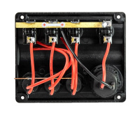 Купить Панель бортового питания 3 переключателя, разъем прикуривателя, индикация, автоматы (упаковка из 6 шт.) арт. 10027-BK_pkg_6