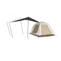 Купить Палатка Naturehike Ango Picnic CNK2450WS021  трёхместная c навесом бежевая c черным арт. 6976023922817