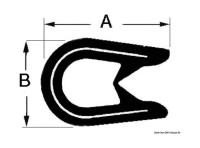 Купить Профиль окантовочный, черный, 1,5-4 мм (упаковка из 150 м.) арт. 44-491-00_pkg_150