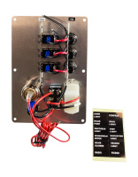 Купить Панель бортового питания 3 переключателя; предохранители; прикуриватель; заряд батарей арт. 10500