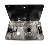 Купить Плита газовая с мойкой, стеклянная крышка арт. 50-805-05