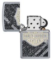 Купить Зажигалка ZIPPO Harley-Davidson® с покрытием Street Chrome™, латунь/сталь, серебристая, 38x13x57 мм арт. 49656