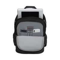 Купить Рюкзак WENGER Quadma 16'', черный, полиэстер, 33x17x43 см, 22 л арт. 610202