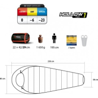 Купить Спальный мешок Trimm Trekking TRAPER, синий, 195 L, 44184 арт. 44184