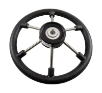 Купить Рулевое колесо LEADER PLAST blk/sil 330 мм (упаковка из 6 шт.) арт. VN8330-01_pkg_6