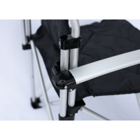 Купить Tramp кресло раскладное с жесткими подлокотниками (черный/серый) арт. TRF-004