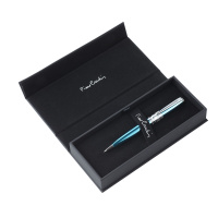 Купить Ручка шариковая Pierre Cardin BARON. Цвет - бирюзовый металлик. Упаковка В. арт. PC2208BP