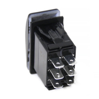 Купить Переключатель (on)-off-(on), DPDT, 6P без подсветки NEKEKE арт. A12106GB