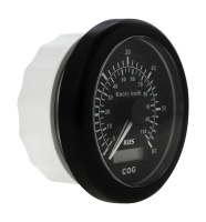 Купить GPS-спидометр аналоговый 0-60 узлов, черный циферблат, черный ободок, выносная антенна, д. 85 мм арт. KY08211