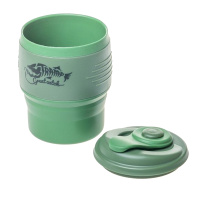 Купить Tramp кружка силиконовая складная с крышкой.Песочный/черный. арт. TRC-082