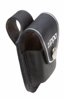 Купить Чехол ZIPPO для широкой зажигалки, с петлёй, натуральная кожа, чёрный арт. LPLBK