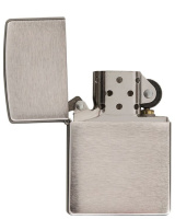 Купить Зажигалка ZIPPO Armor™ c покрытием Brushed Chrome, латунь/сталь, серебристая, матовая, 38x13x57 мм арт. 162