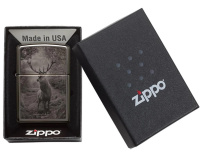 Купить Зажигалка ZIPPO Classic с покрытием Black Ice®, латунь/сталь, чёрная, глянцевая, 38x13x57 мм арт. 49059