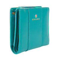 Купить Кошелёк Cross Kelly Wall Turquish, кожа наппа, гладкая, тёмно-бирюзовый, 11,2 x 9,4 x 2 см арт. AC928083_1-28