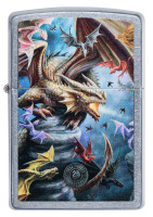Купить Зажигалка ZIPPO Anne Stokes с покрытием Street Chrome™, латунь/сталь, серебристая, 38x13x57 мм арт. 49104