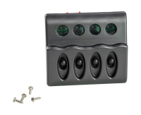 Купить Панель бортового питания 4 переключателя, индикация, предохранители (упаковка из 6 шт.) арт. 10054-BK_pkg_6