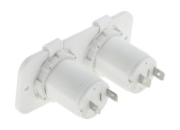 Купить Панель с двумя разъёмами прикуривателя; белая арт. AS245PPW