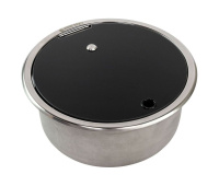 Купить Мойка круглая, стеклянная крышка, Marine Rocket (упаковка из 3 шт.) арт. MR532CSS_pkg_3