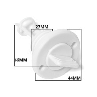 Купить Заглушка дренажная круглая SUNFINE 43x66 мм, пластик белый арт. SF20327-2