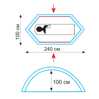 Купить Tramp палатка Bicycle Light 1 (V2) арт. TRT-33