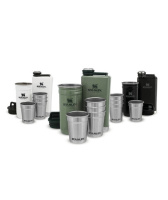 Купить Набор подарочный Stanley Adventure (фляга 0,23 л+стопки 4 шт по 59 мл+футляр), зеленый арт. 10-01883-058