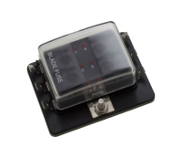 Купить Блок на 6 предохранителей ATP/ATC/ATO с крышкой и индикацией исправности предохранителя (упаковка из 25 шт.) арт. AES16150206_pkg_25