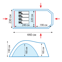Купить Tramp палатка Anaconda 4 (V2) арт. TRT-78