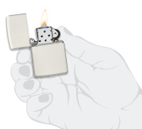 Купить Зажигалка ZIPPO Classic с покрытием Glow In The Dark, латунь/сталь, белая, матовая, 38x13x57 мм арт. 49193