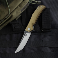 Купить Нож Bestech Scimitar сталь D2, рукоять G10 бежевая арт. BG05C-2