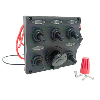 Купить Панель переключателей 5шт с предохранителями постоянного тока арт. C91341LED