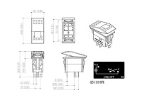 Купить Переключатель двухпозиционный (ON)-OFF 12 В/20А 3Р с подсветкой без фиксации 1 положения арт. 4620136054911