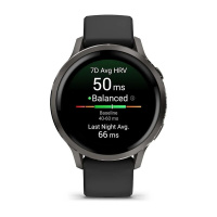 Купить GARMIN VENU 4 – 41 mm Slate with Black Silicone Band 010-03013-02 арт. 010-03013-02