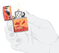 Купить Зажигалка ZIPPO Mars Design с покрытием 540 Matte, латунь/сталь, красная, матовая, 38x13x57 мм арт. 49634