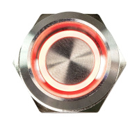 Купить Кнопка без фиксации, подсветка красная, 12 В, д. 19мм арт. 4620136058988