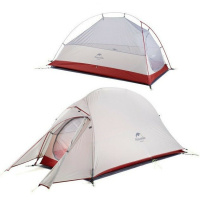 Купить Палатка Naturehike Сloud up 1 NH18T010-T одноместная  с ковриком , серо-красная, 6927595730522 арт. 6927595730522