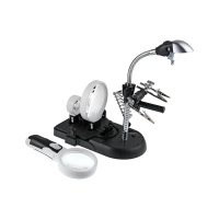 Купить Набор луп с подсветкой Veber S-Clamp 3 с держателем «третья рука» арт. 26238