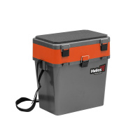 Купить Ящик рыболовный зимний серый/оранжевый (HS-IB-19-GO) Helios арт. HS-IB-19-GO