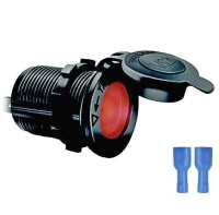 Купить Разъем прикуривателя врезной, светодиодный, красный арт. AS1011BR