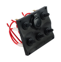 Купить Панель бортового питания 5 переключателей, разъем прикуриватель (упаковка из 24 шт.) арт. C91341_pkg_24