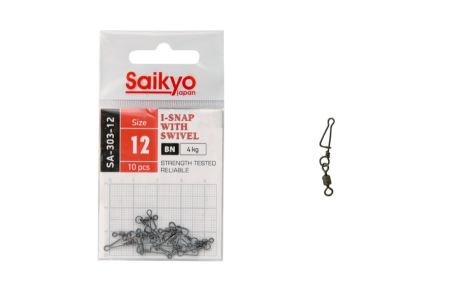 Купить Вертлюг с застежкой Saikyo SA-303-12 - 10 шт арт. SA-303-12