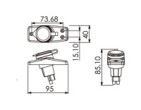 Купить Огонь топовый на стойке 24 съемный, светодиодный (упаковка из 12 шт.) арт. C25015SC1_pkg_12