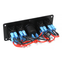 Купить Панель 4х клавишных переключателей с розеткой питания NEKEKE арт. AS08