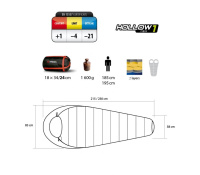 Купить Спальный мешок Trimm Trekking WALKER, красный, 185 L, 50190 арт. 50190