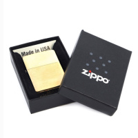 Купить Зажигалка ZIPPO с покрытием Brushed Brass, латунь/сталь, золотистая, матовая, 38x13x57 мм арт. 204
