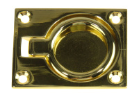 Купить Ручка палубная потайная 63х48х8 мм; полированная латунь арт. 12171