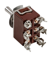 Купить Тумблер трехпозиционный (ON)-OFF-(ON) 12 В/15А 6P арт. MR46PB